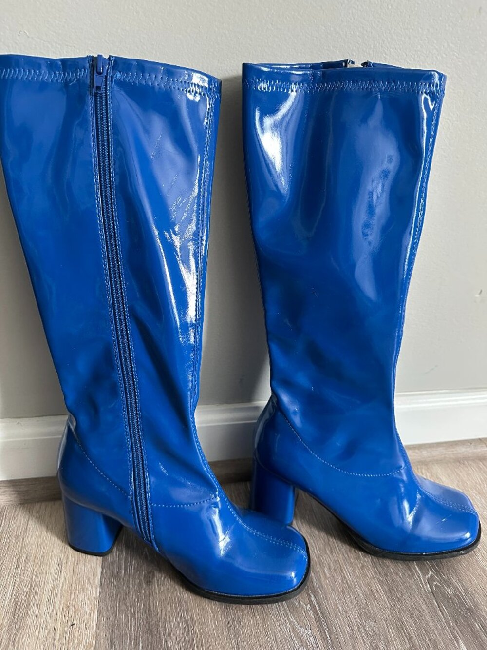 Blue Knee High boots